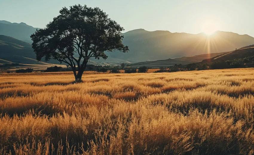 Ethereal Sunset Silhouette