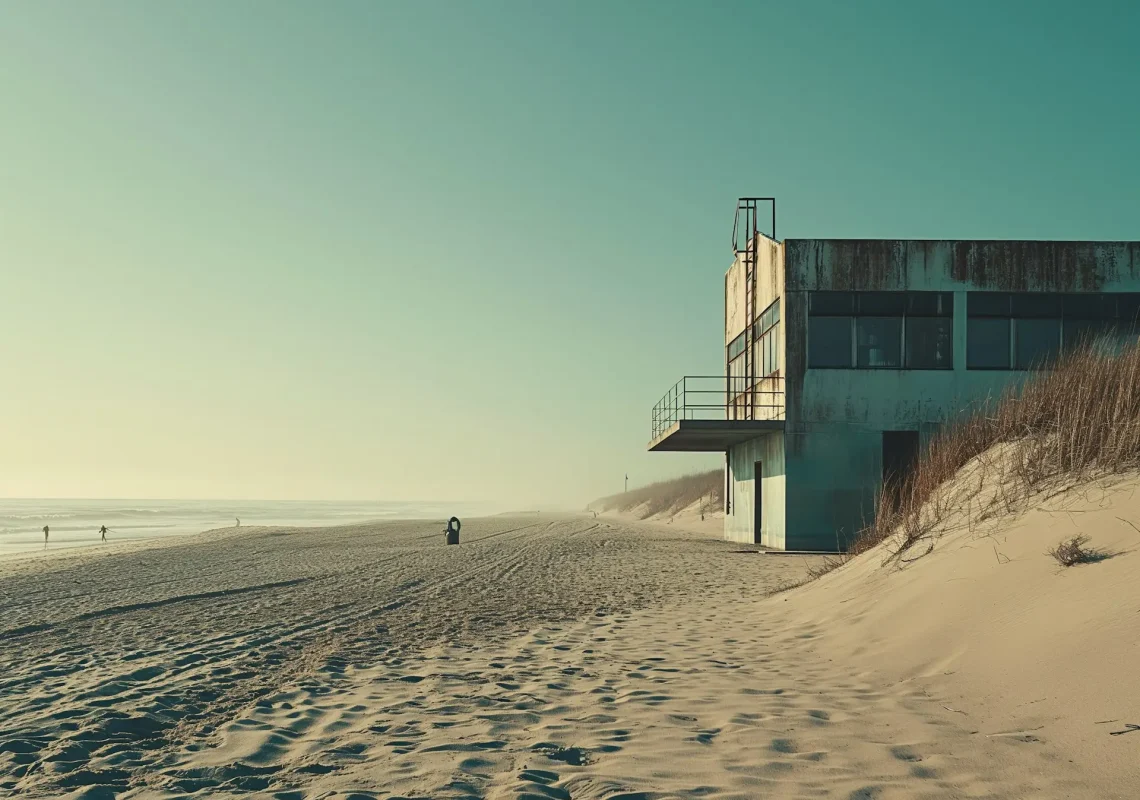 Late Afternoon Serenity at the Weathered Seaside
