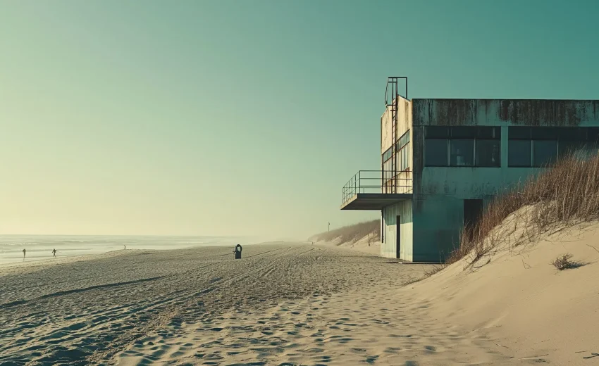 Late Afternoon Serenity at the Weathered Seaside