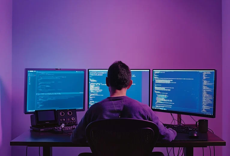 Tech Workspace with Programmer