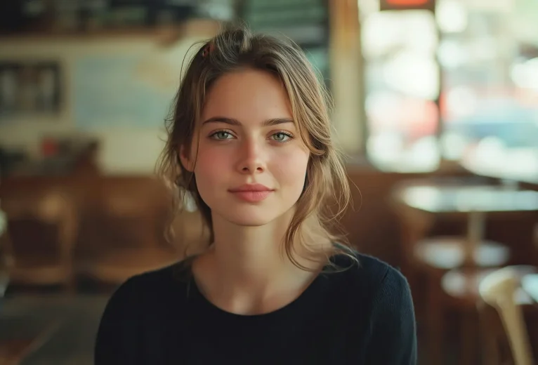 Young Woman in Relaxed Pose