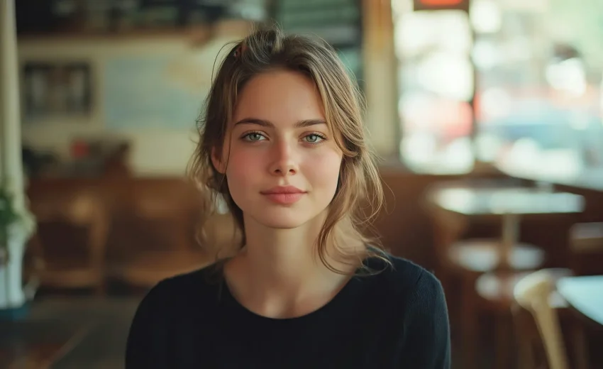 Young Woman in Relaxed Pose